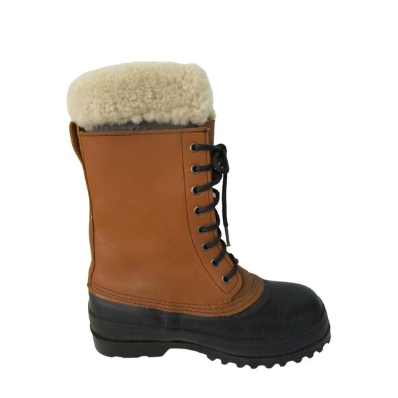 Vintage J. Crew Rubber Duck Boot Leather Upper Removable Wool Liner Sz 8 EUC main image 4